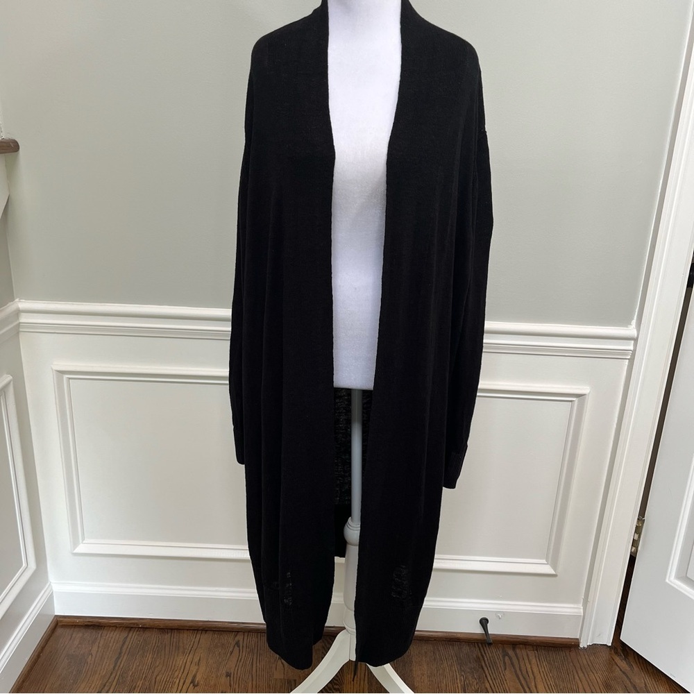 Banana Republic Black Linen Duster XL